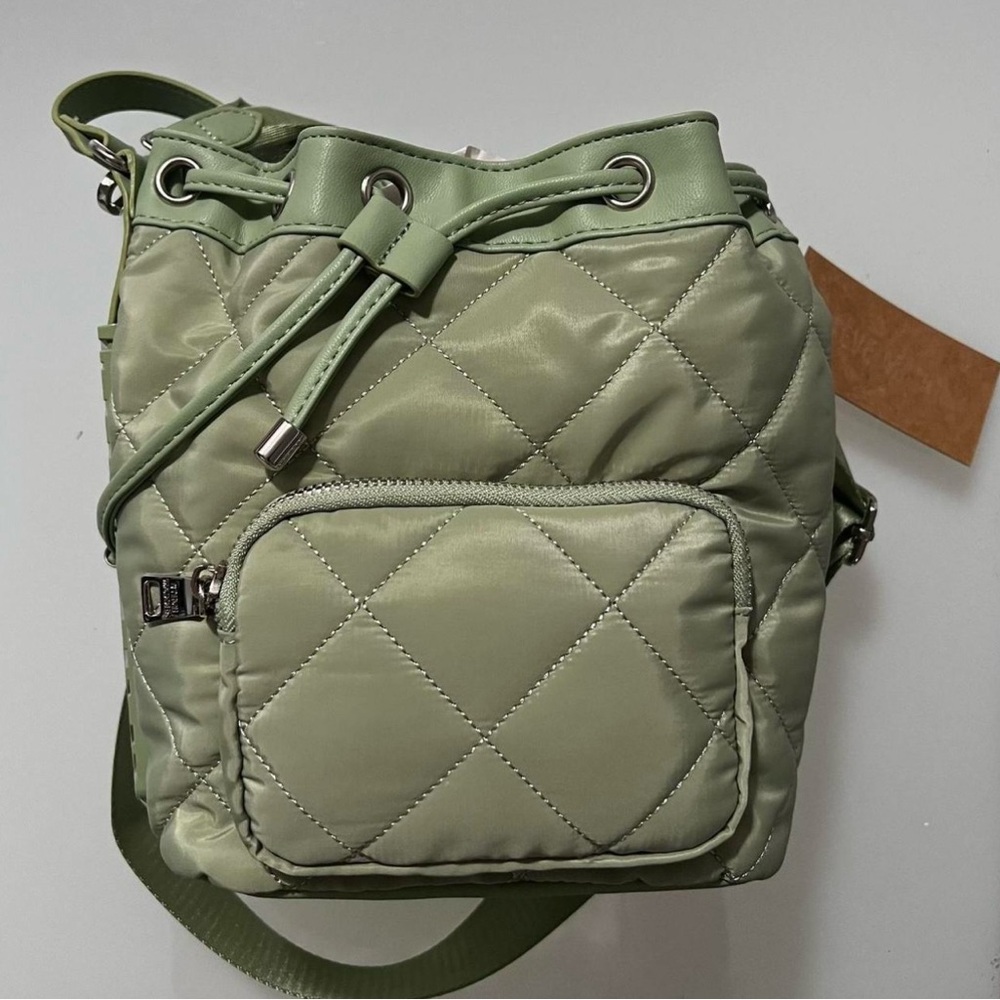 Steve Madden Olive Quilted Backpack